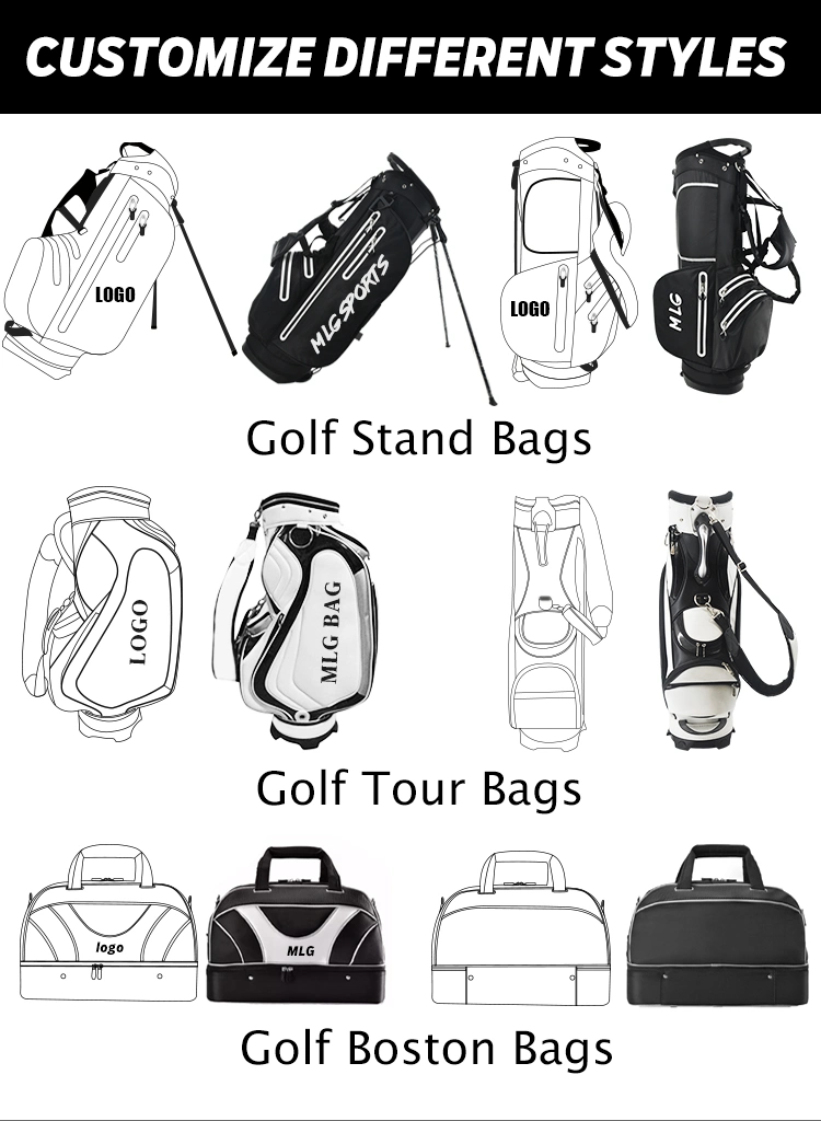 Wholesale Light Weight Custom Embroidery Logo Nylon Gun Sunday Golf Carry Bags