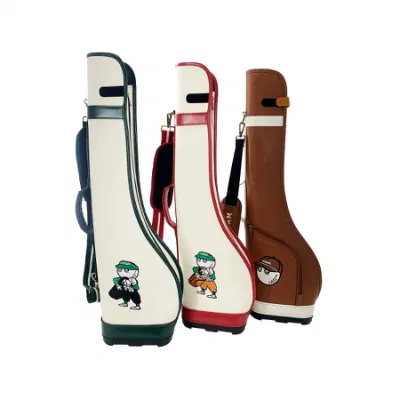 Горячая продажа на заказ вышивка логотипа мини-легкий вес из искусственной кожи пистолет воскресные сумки для гольфа