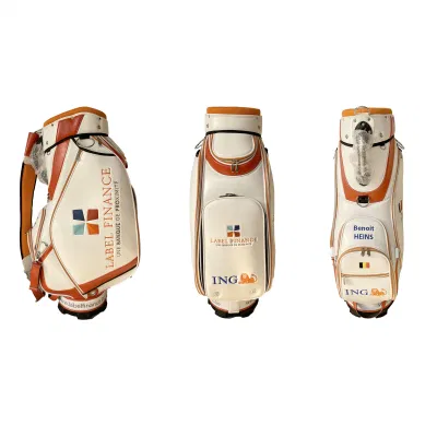 Индивидуальная сумка для гольфа из искусственной кожи, сумка для тележки, сумка для персонала, фабрика принадлежностей для гольфа