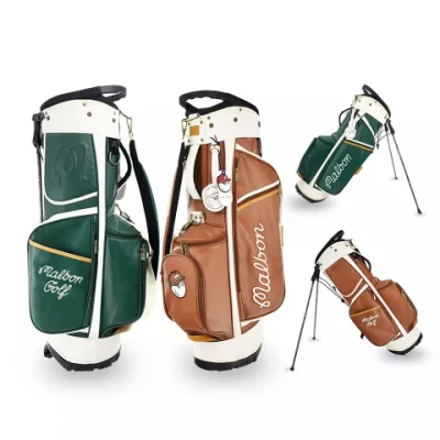 Новый дизайн, зеленая водонепроницаемая сумка для гольфа, напечатанный на заказ логотип, высококачественные сумки для гольфа на подставке
